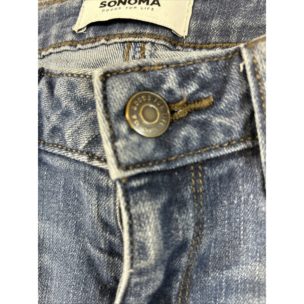 SONOMA Goods For Life‎ Jeans Womens Blue Size 4 Wash Mid Rise Straight Stretch - Picture 5 of 13